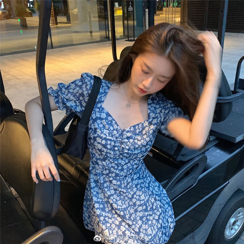 Đầm Ngắn Tay In Họa Tiết Hoa Xinh Xắn Dành Cho Nữ Thời Trang 2021 | BigBuy360 - bigbuy360.vn