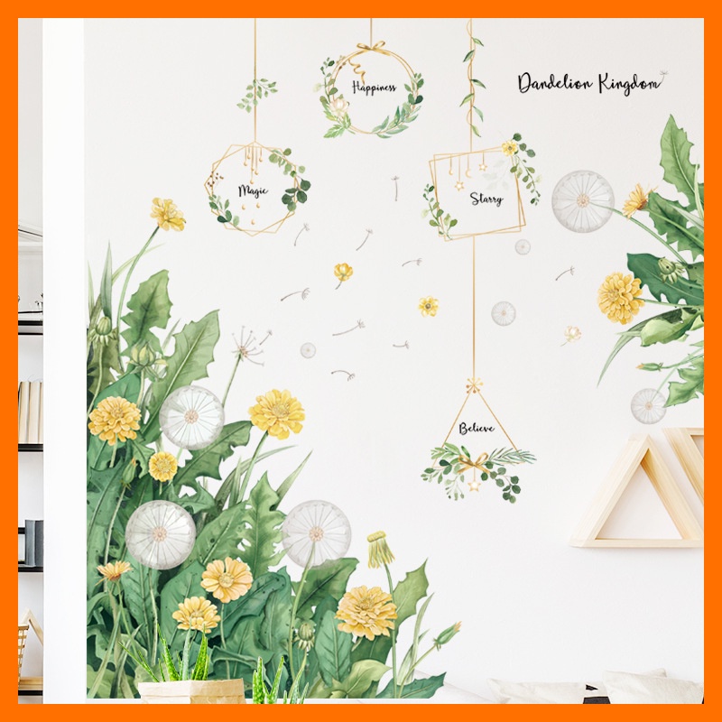 Decal dán tường phong cách Bắc Âu trang trí phòng ngủ, phòng khách