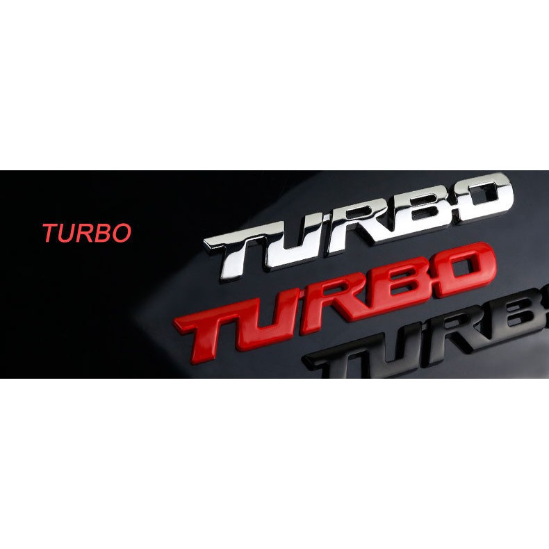 Logo Chữ Turbo Dán Xe ô Tô (mẫu 5) MS-116