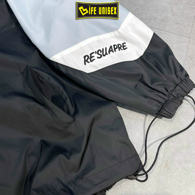 Áo Khoác Dù 2 Lớp THÊU CHỮ RE'SUAPRE 2022 Ulzzang Nam Nữ Unisex Form Rộng Bomber Jacket Hot Trend 2022-LIFE UNISEX