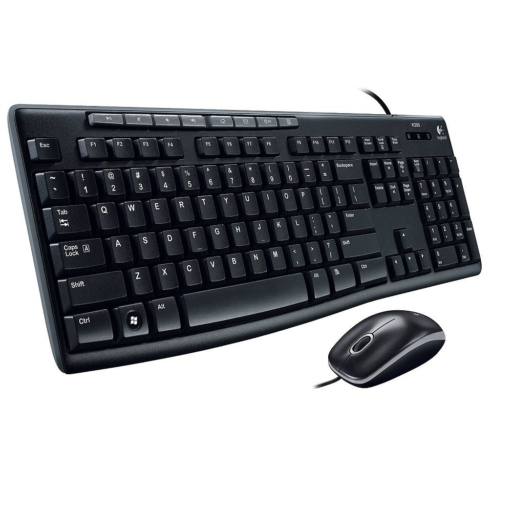 Bàn phím và chuột có dây Logitech MK200
