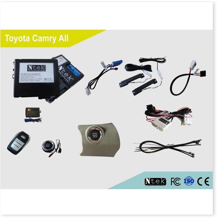 Bộ SmartKey NTEK cho xe ô tô Toyota Camry KÍCH NỔ XE BẰNG IPHONE hãng NTEK Malaysia - Tặng 1xCam Lùi Siêu Nét ,1x vorche