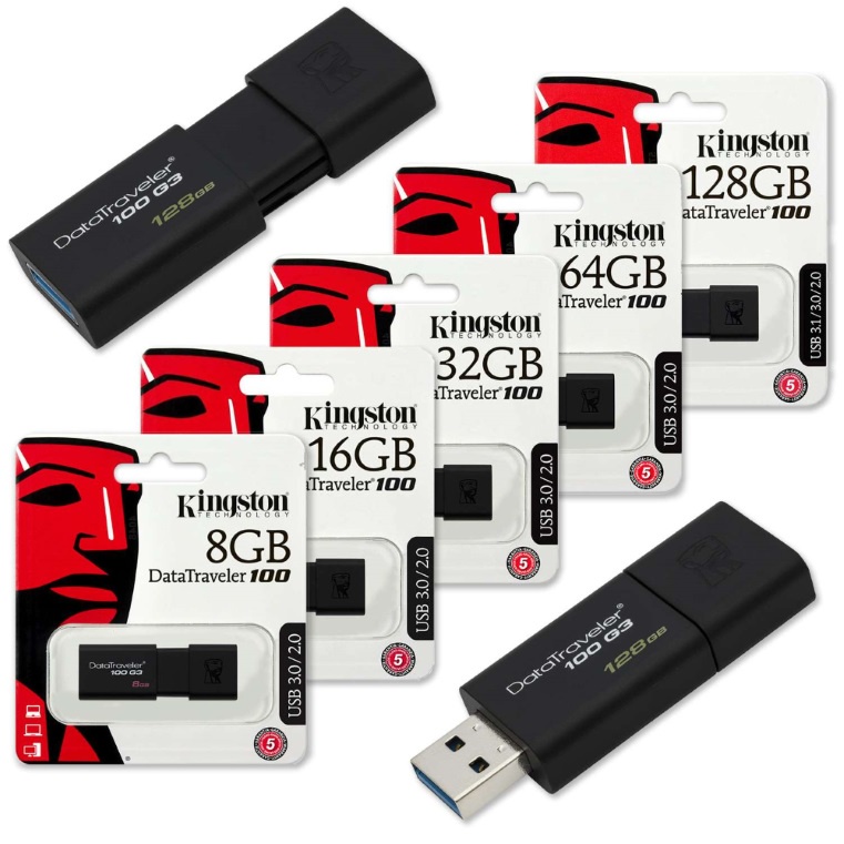 Usb Kingston 3.0, 3.1, 2.0 64gb/ 32gb/ 16gb/ 8gb/ 4gb thiết kế nhỏ gọn, vỏ kim loại, chống nước