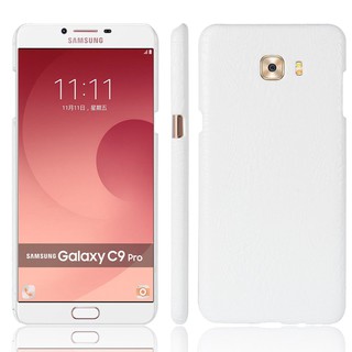 Ốp lưng bảo vệ màu trơn họa tiết vân da thời trang cho Samsung Galaxy C9 PRO