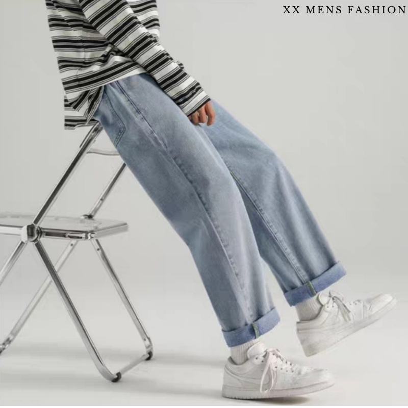 Quần Jean Nam, Quần jEANS Baggy xanh sáng nhạt ống xuông rộng style hàn quốc 2021- XX MENS FASHION ! | BigBuy360 - bigbuy360.vn