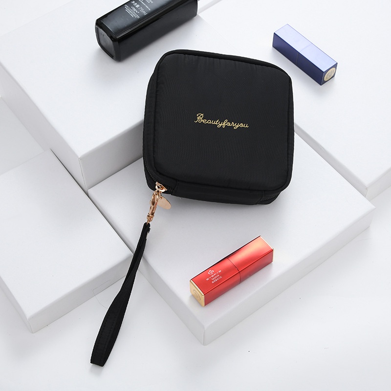 (Hàng Mới Về) Túi Đựng Mỹ Phẩm / Bút Kẻ Lông Mày / Son Môi Có Khóa Kéo Tiện Dụng Khi Đi Du Lịch