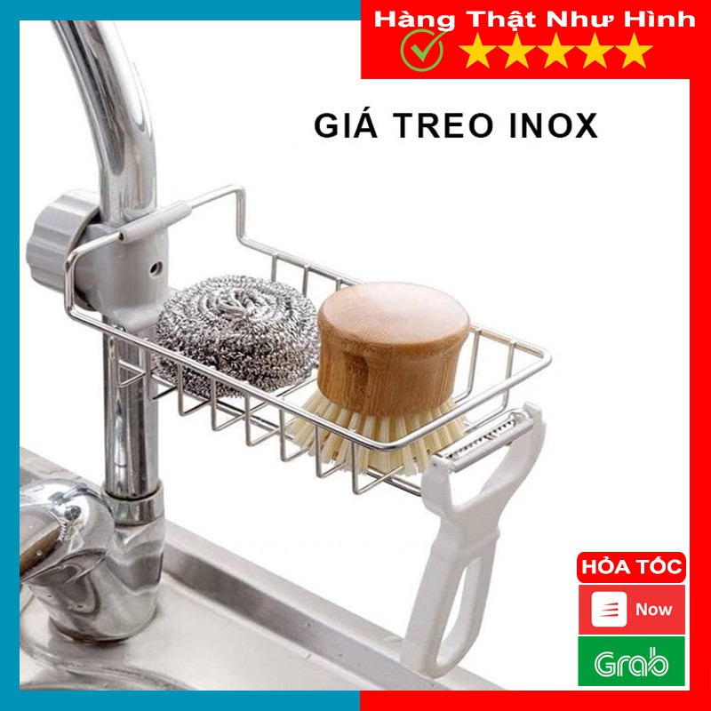 [Loại Tốt] Kệ Inox Gắn Vòi Treo Dụng Cụ Rửa Chén Inox Tiện Lợi - MTDDT