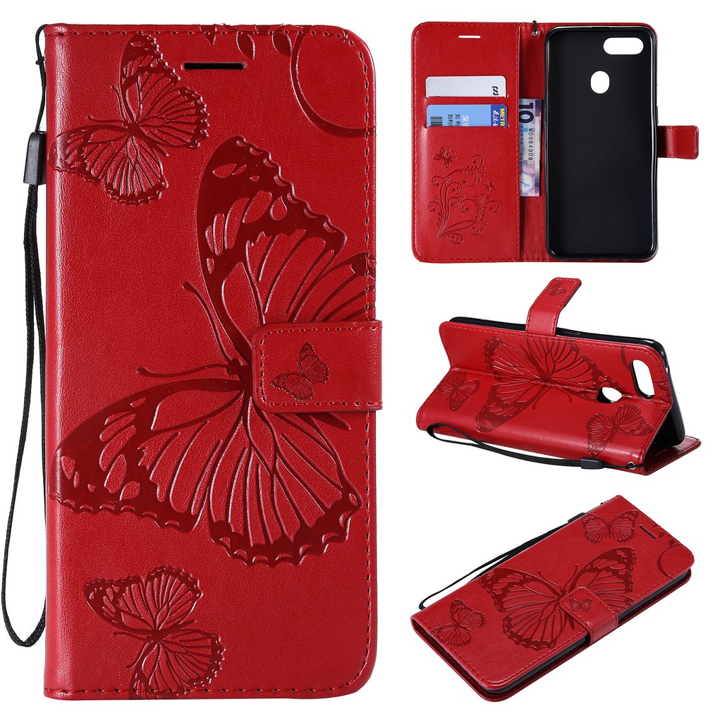 Casing OPPO F9 embossed butterfly leather shell phone case | BigBuy360 - bigbuy360.vn