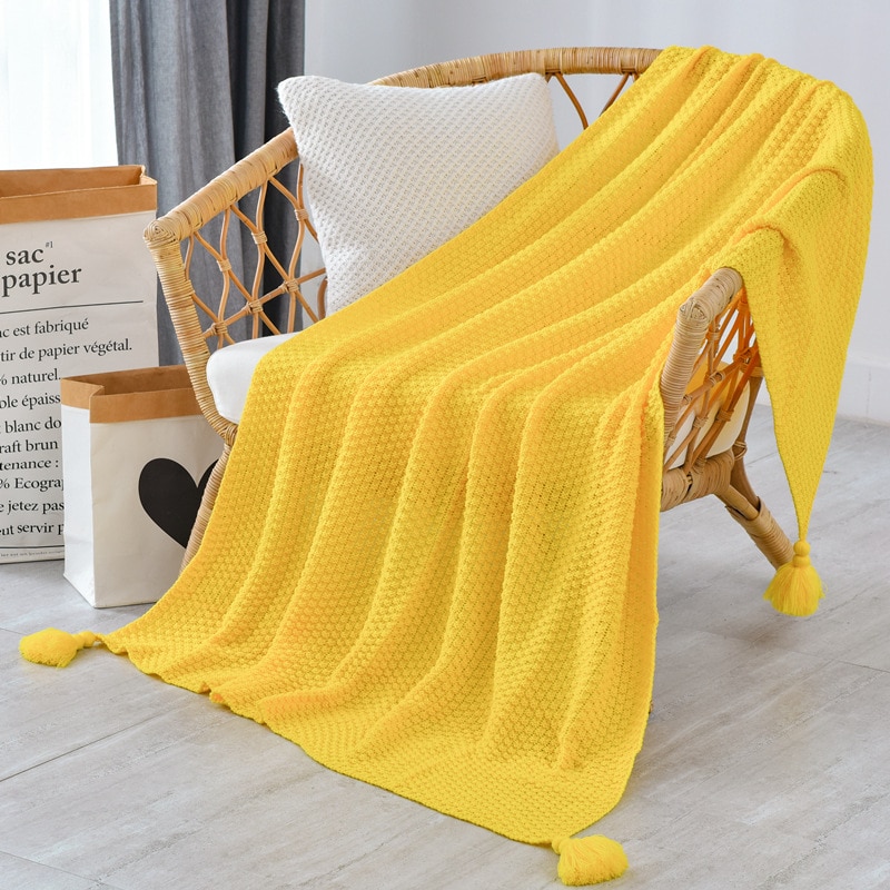 BZ6038 Chăn sợi với Màu be Màu xám Cà phê Màu xám Rắn Bìa hạt giống cho Cape Fashion Home Dệt Sofa Giường 130x150 / 130x170cm Dệt kim