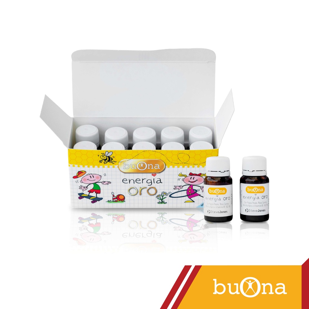 Siro ăn ngon Buona Energia Oro, tăng chuyển hóa tự nhiên cải thiện biếng ăn ở trẻ. Hộp 10 lọ, lọ 10ml, tiện dụng