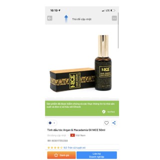 Tinh dầu dưỡng tóc chăm sóc tóc cao cấp NICE TD01