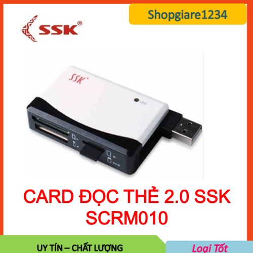 Đầu đọc thẻ 2.0 SSK SCRM010- Chính hãng 100% - Bh 3 tháng