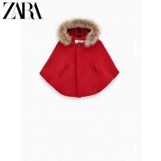 ÁO KHOÁC DẠ MŨ LÔNG ĐỎ (2-8Y)