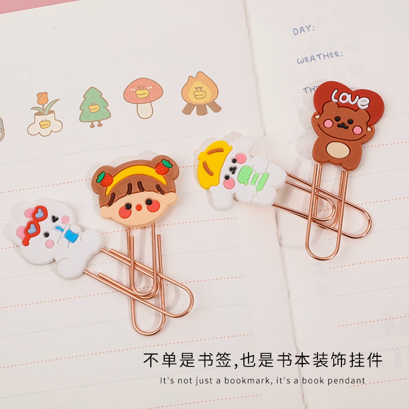 Kẹp Giấy Làm Dấu Sách Họa Tiết Hoạt Hình Dễ Thương Sáng Tạo
