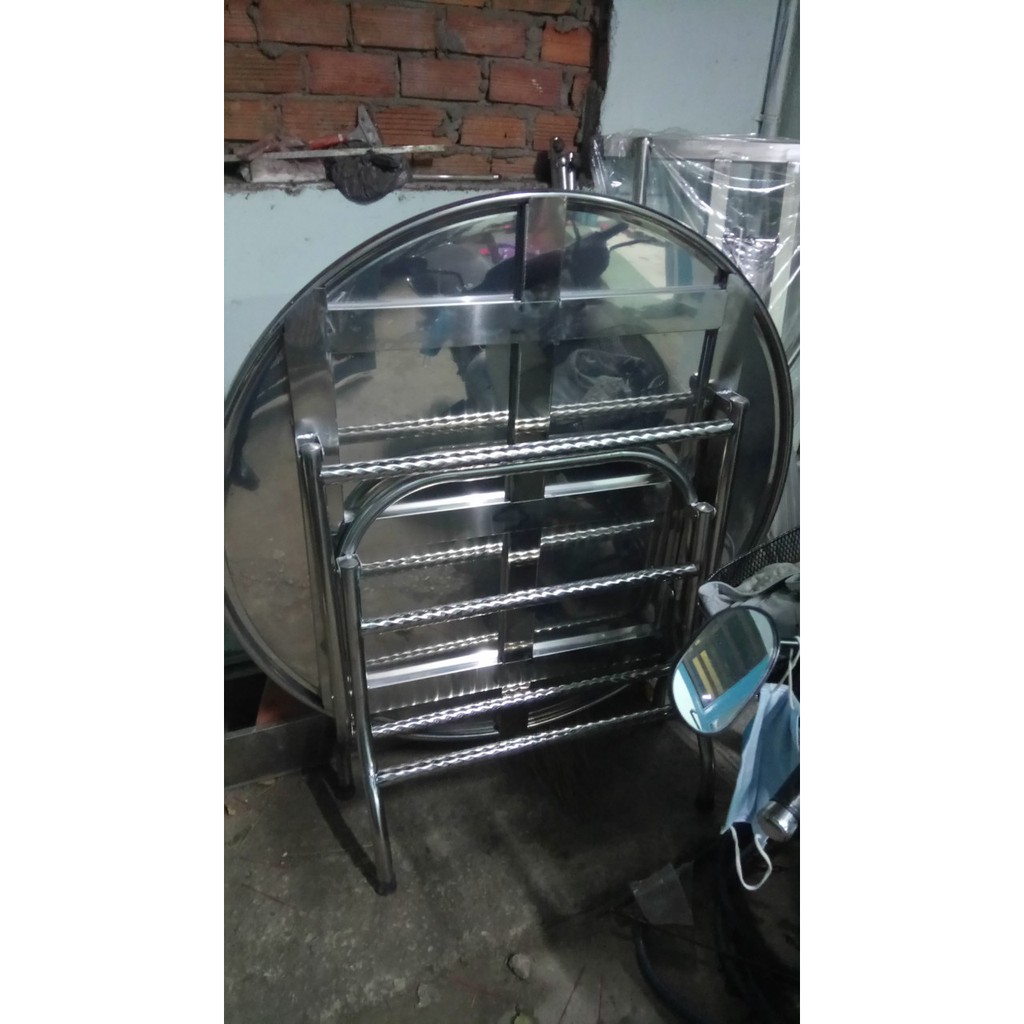 Bàn tròn 1m2 INOX 100%