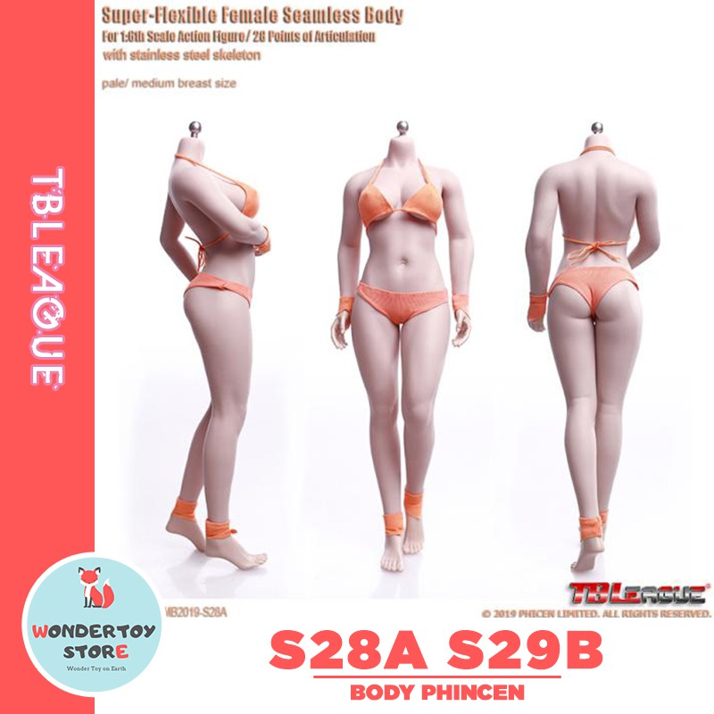 Mô hình cơ thể nữ Female Body S28A S29B Phicen TBLeague tỉ lệ 1/6