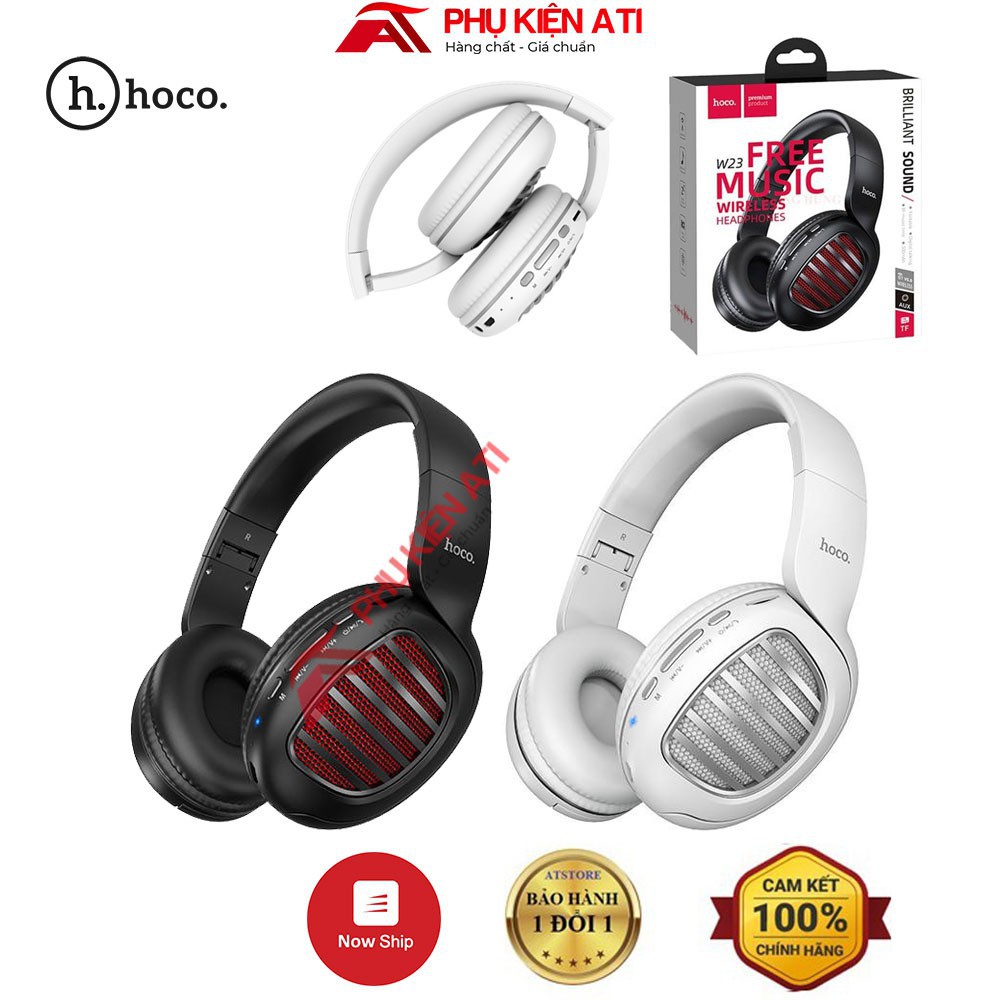 Tai nghe bluetooth chụp tai Hoco W23- Chụp tai chống ồn, âm cực hay-hỗ trợ khe cắm thẻ nhớ [BẢO HÀNH 1 ĐỔI 1]