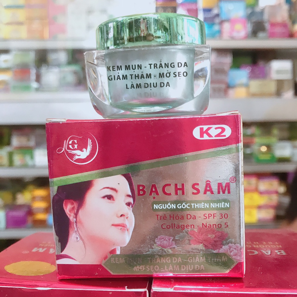 Kem Bạch Sâm K2 mụn trắng da giảm thâm mờ sẹo