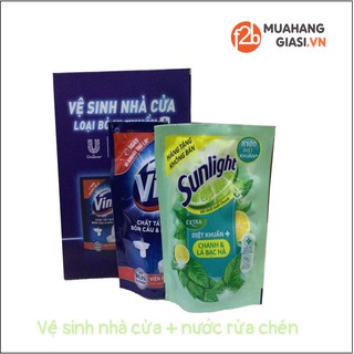 [COMBO TIẾT KIỆM] COMBO 2 TÚI VIM + RỬA CHÉN SUNLIGHT CHANH BẠC HÀ DIỆT KHUẨN LOẠI 120ML (Có thể mua lẻ)