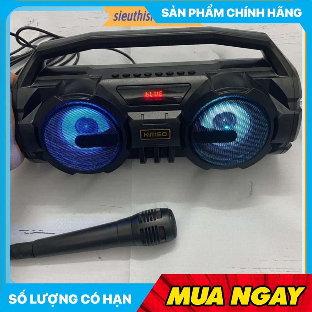 Loa Bluetooth Karaoke Kimiso S1, S2, BKK - B98 ❤️FREESHIP❤️Loa Bluetooth Tặng Kèm Mic Hát Có Dây - Đèn Led Sống Động.