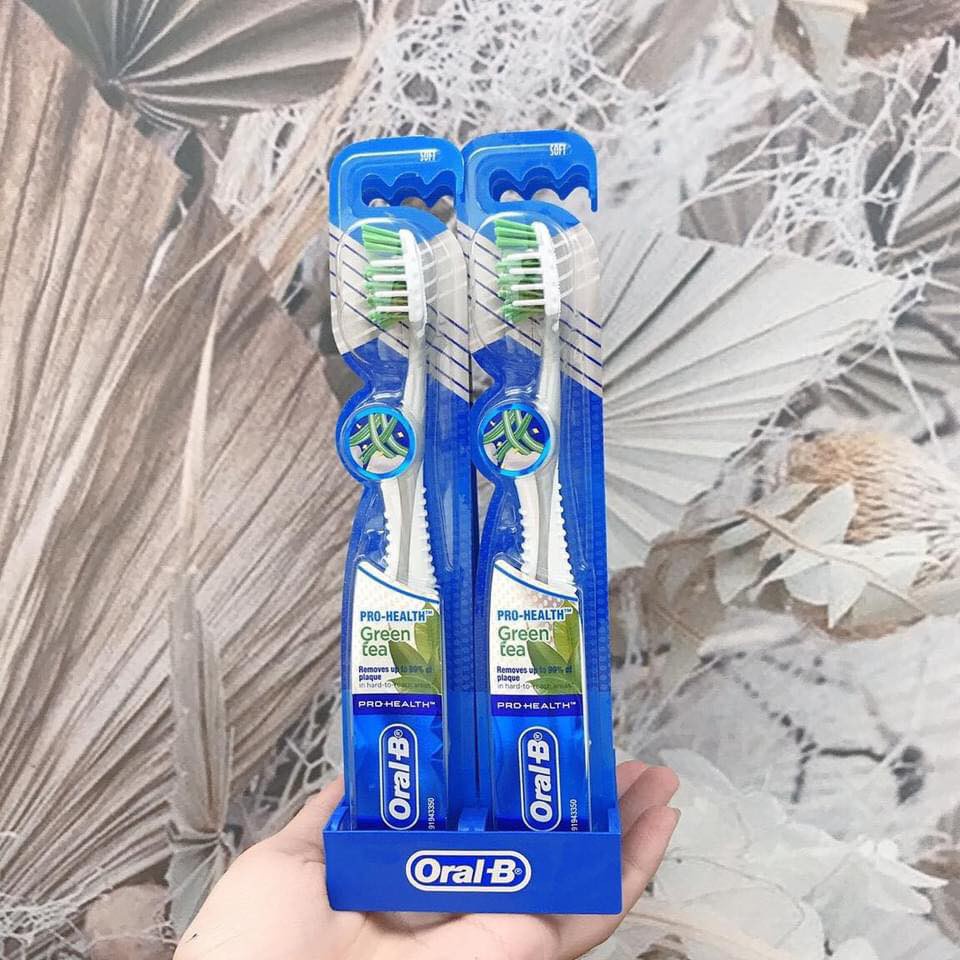 Bàn chải đánh răng ORALB Trà Xanh Green Tea Toothbrush/Bàn chảy đánh răng