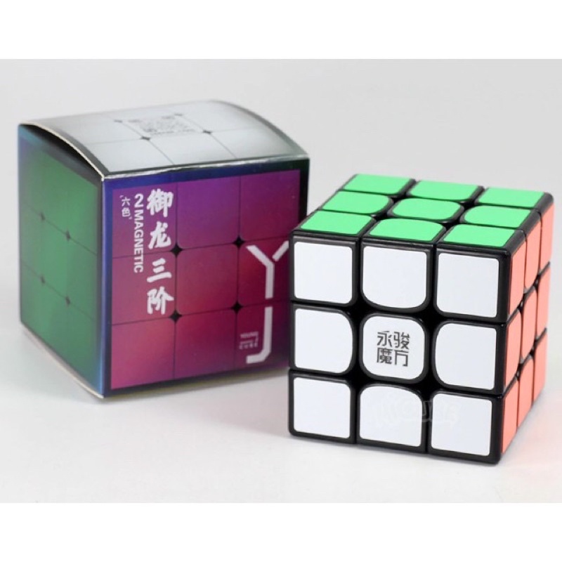 Rubik 3x3 YJ Yulong V2 Magnetic Sticker (Đen)