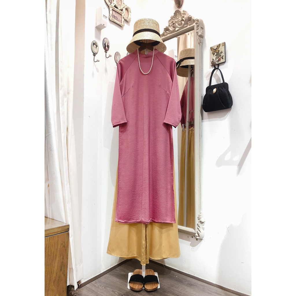 Set Áo dài Rosemary tây thi hồng đậm