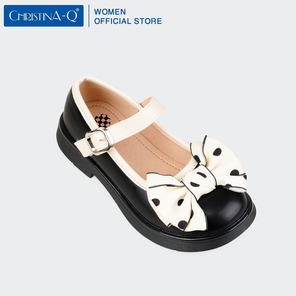 Giày Búp Bê Bé Gái Đính Nơ ChristinA-Q GTE331