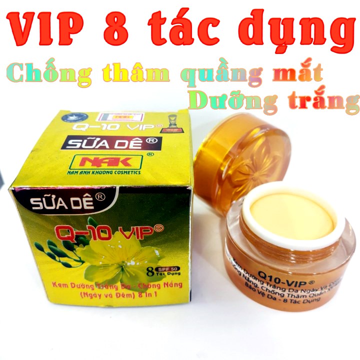 Kem dưỡng trắng da chống giữ ẩm thâm quầng mắt Q-10 sữa dê 30g