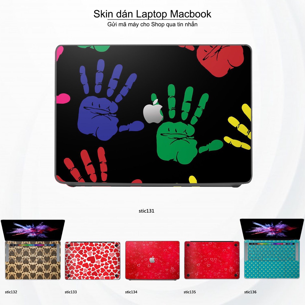 Skin dán Macbook mẫu Hoa văn sticker (đã cắt sẵn, inbox mã máy cho shop)