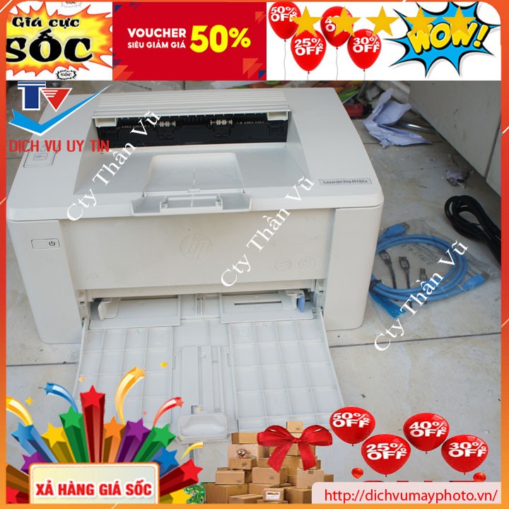 Máy in cũ HP M102A hàng đẹp có bảo hành mới trên 80%