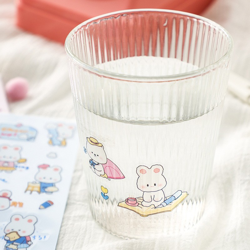 1 tờ sticker gấu/thỏ đáng yêu