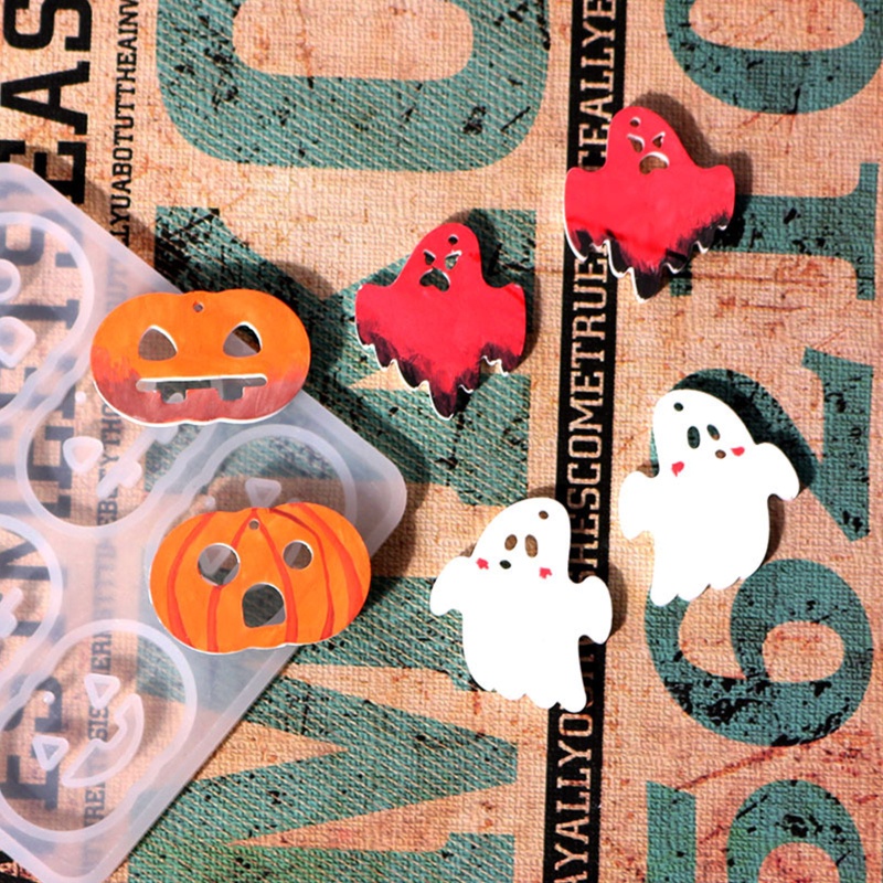 Khuôn Silicone Làm Mặt Trang Sức Hình Bí Ngô Dơi