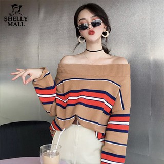 Áo len sọc tay dài form rộng