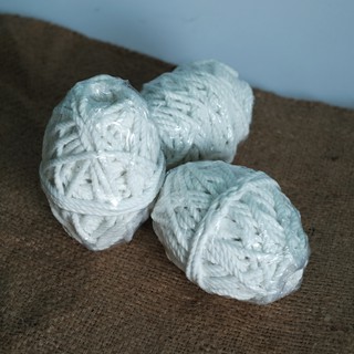 Dây macrame 5ly Cotton màu trắng cuộn 30m