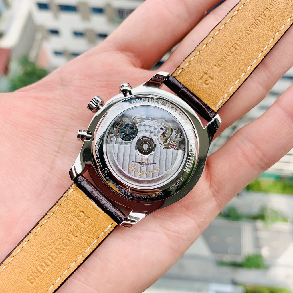 Đồng hồ nam chính hãng Longines Master Chronograph L2.759.4.78.3 - Máy cơ tự động - Mặt kính Sapphire