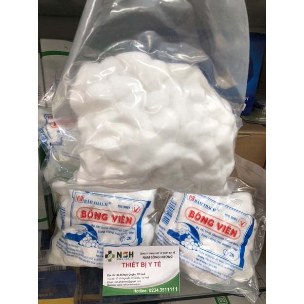 ❤️ Bông Viên Nhét Tai/ Bông Viên Bảo Thạch cắt sẵn 10gr 10 gram, Bông Gòn Viên Y Tế Bảo Thạch Thấm Nước 10g