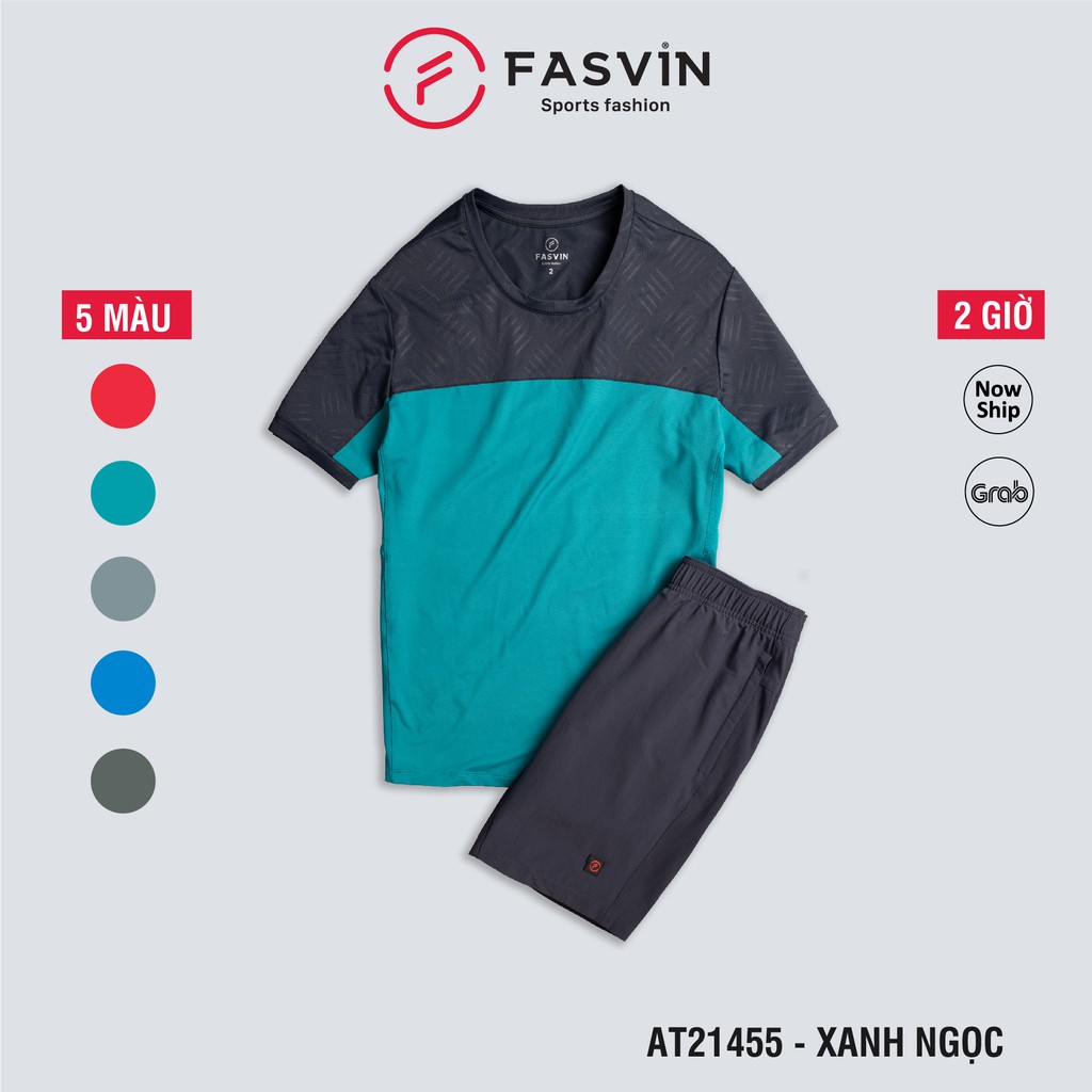 Bộ thể thao nam Fasvin AT21455.HN chất vải mềm nhẹ co giãn thoải mái mát mẻ