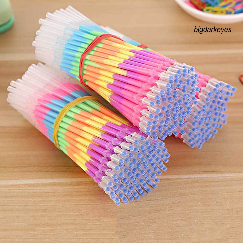 Set 20 Ruột Bút Bi Ngòi 0.5mm Màu Sắc Cầu Vồng Xinh Xắn