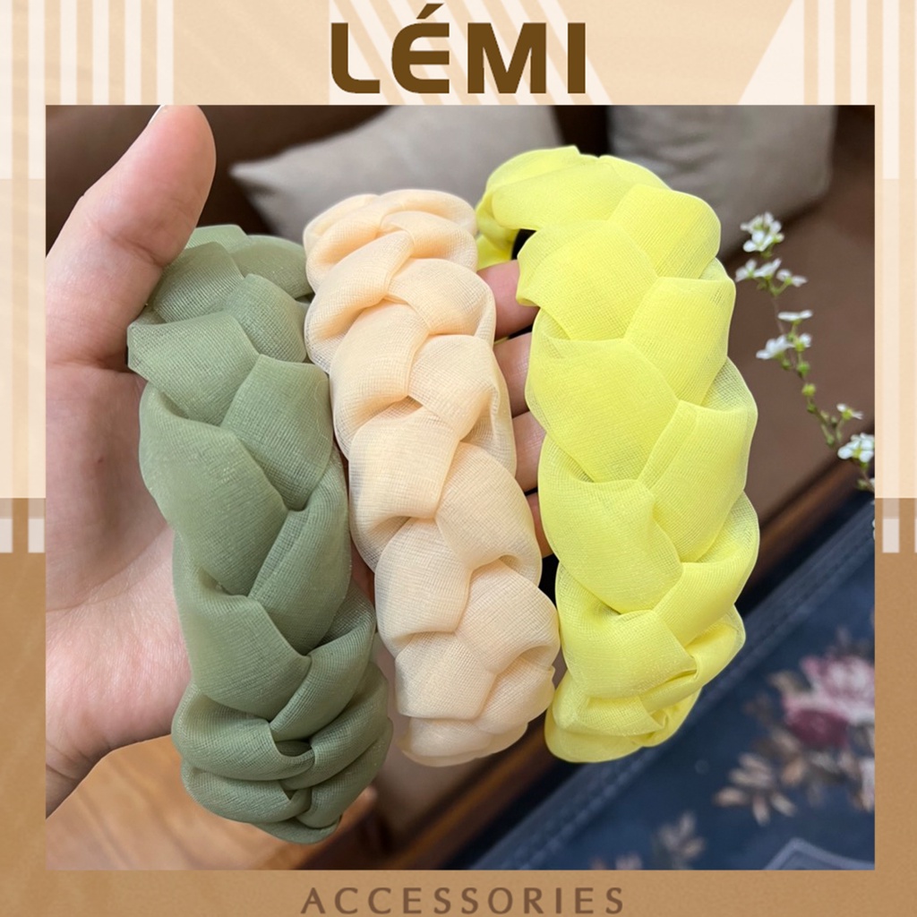 Bờm cài tóc tết vải lưới bồng bềnh bánh bèo dễ thương thời trang Hàn Quốc, Lémi accessories