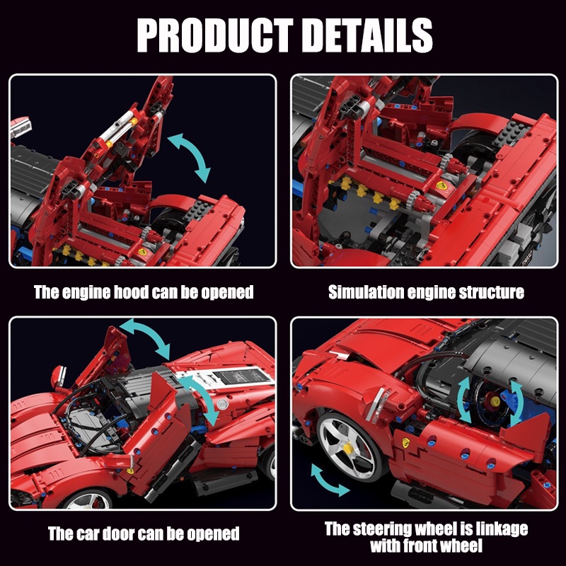 Đồ chơi giáo dục Lắp ráp Mô hình Siêu Xe T5032 Daytona SP3 Super Speed Racing Car  2438pcs 1:10