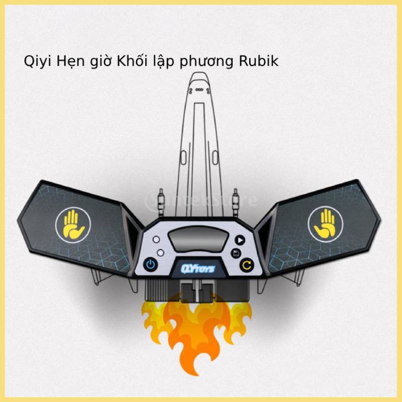 ❒Qiyi Hẹn giờ Lập phương pháp Rubik cạnh tranh Đồ chơi Giáo dục Trẻ em Khối G4 Pro Timer