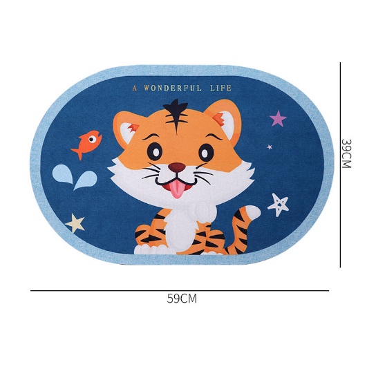 Thảm lau chân Silicon trải sàn siêu thấm hút nước chống trượt cao cấp đế cao su chất siêu dày phòng tắm