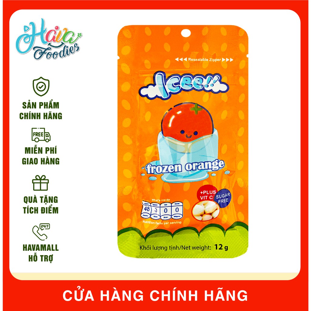 [DATE MỚI NHẤT] Kẹo The Icee Vị Cam Gói 12gr
