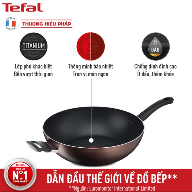 Tefal- dùng được bếp từ- chảo sâu lòng có quai Day By Day size 28cm G1436606, hàng chính hãng