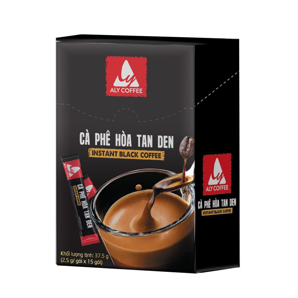 Cà phê Chồn hòa tan đen Aly Coffee - 15 gói x 2.5g