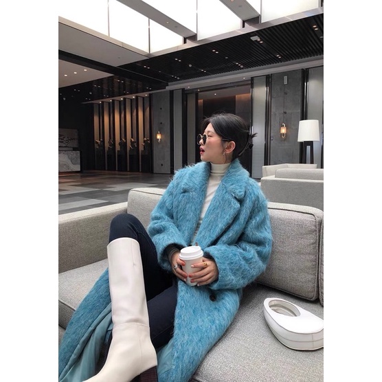 Áo khoác dáng dài nữ dạ lông ép Hàn quốc BORA SHOP mặc mùa đông sang chảnh order | BigBuy360 - bigbuy360.vn