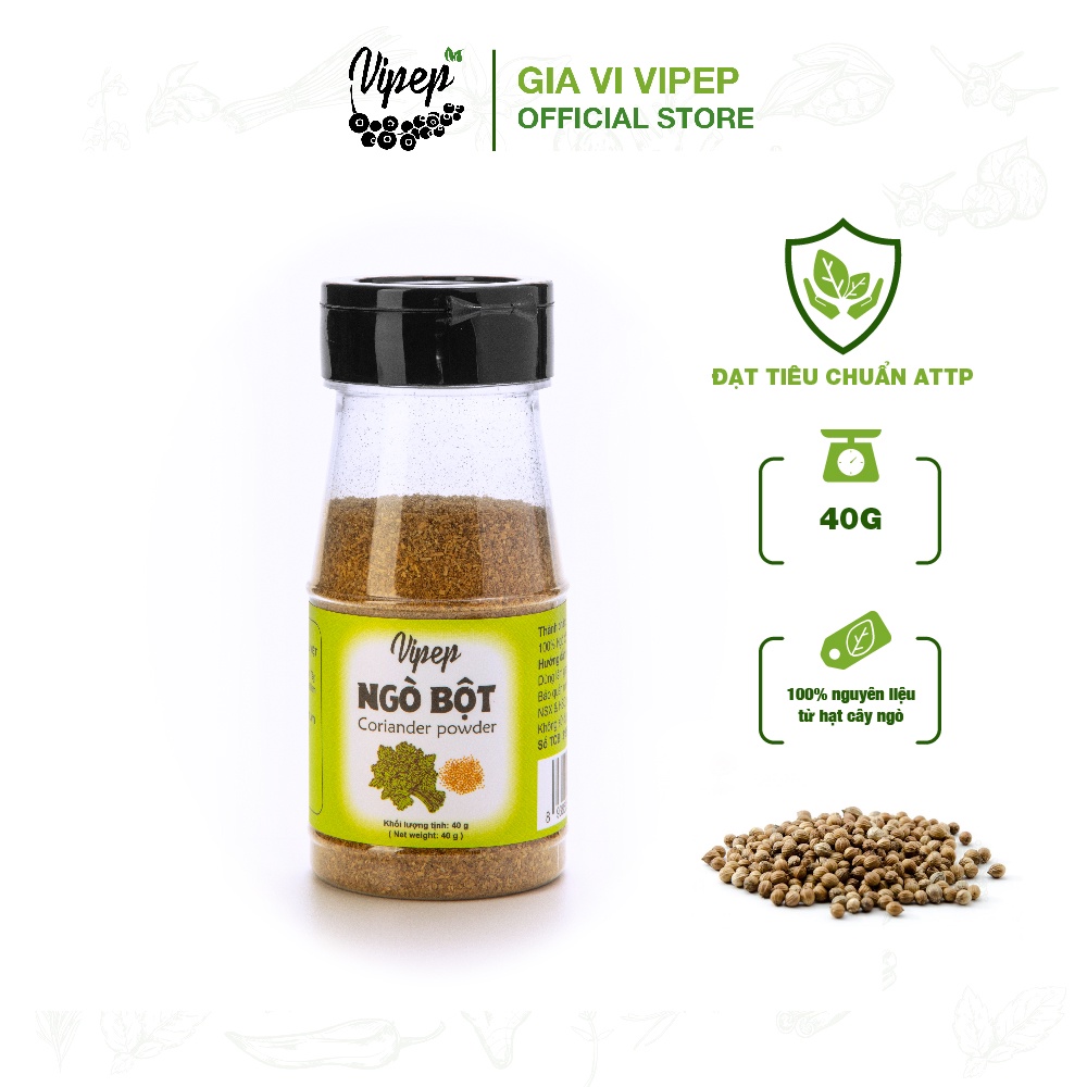 Bộ Sản Phẩm Gia Vị VIPEP - Tỏi bột - Bột hành - Sả bột - Quế bột - Hành bột - Ớt bột - Bột Ngũ Vị Hương - Bột nghệ