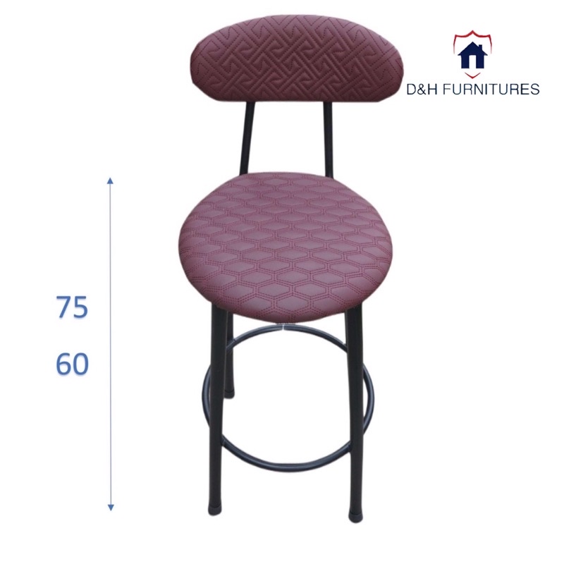 Ghế quầy bar cao - Ghế ban công, thu ngân có tựa nệm êm xe hơi thủ công nhiều mẫu-D&H Furnitures