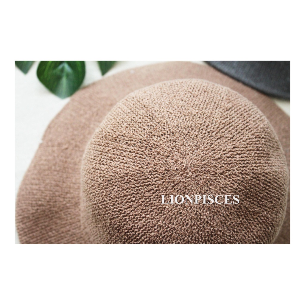 Nón Tai Bèo Đan Len Phong Cách Hàn Quốc Xinh Xắn Cho Nữ